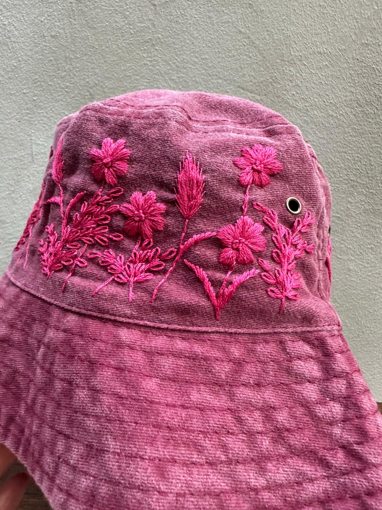 Floral Embroidery Bucket Hat | Bucket Hats Flowers | Gift for her | Gift for mom | Blooming buckets | Wildflower Wonders | Personalized gift