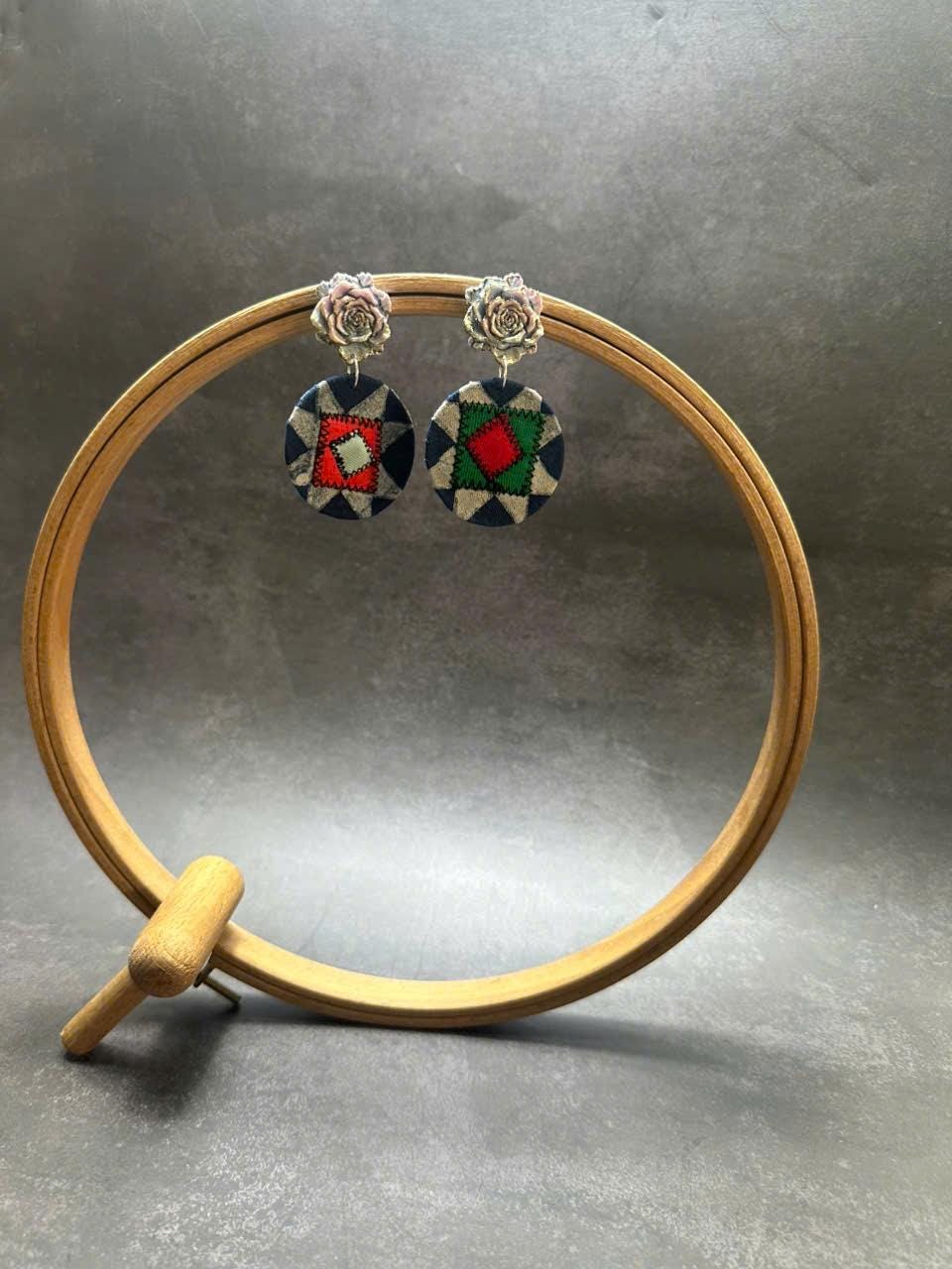 Hmong Hill Tribe Handmade Earrings | Personalizable Ethnic Jewelry | Unique Handcrafted Dangles