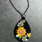 Sunflowers embroidery necklaces | Handmade  | Personalizable Jewelry | Unique necklaces | Floral necklace , Christmas gifts, Birthday Gifts