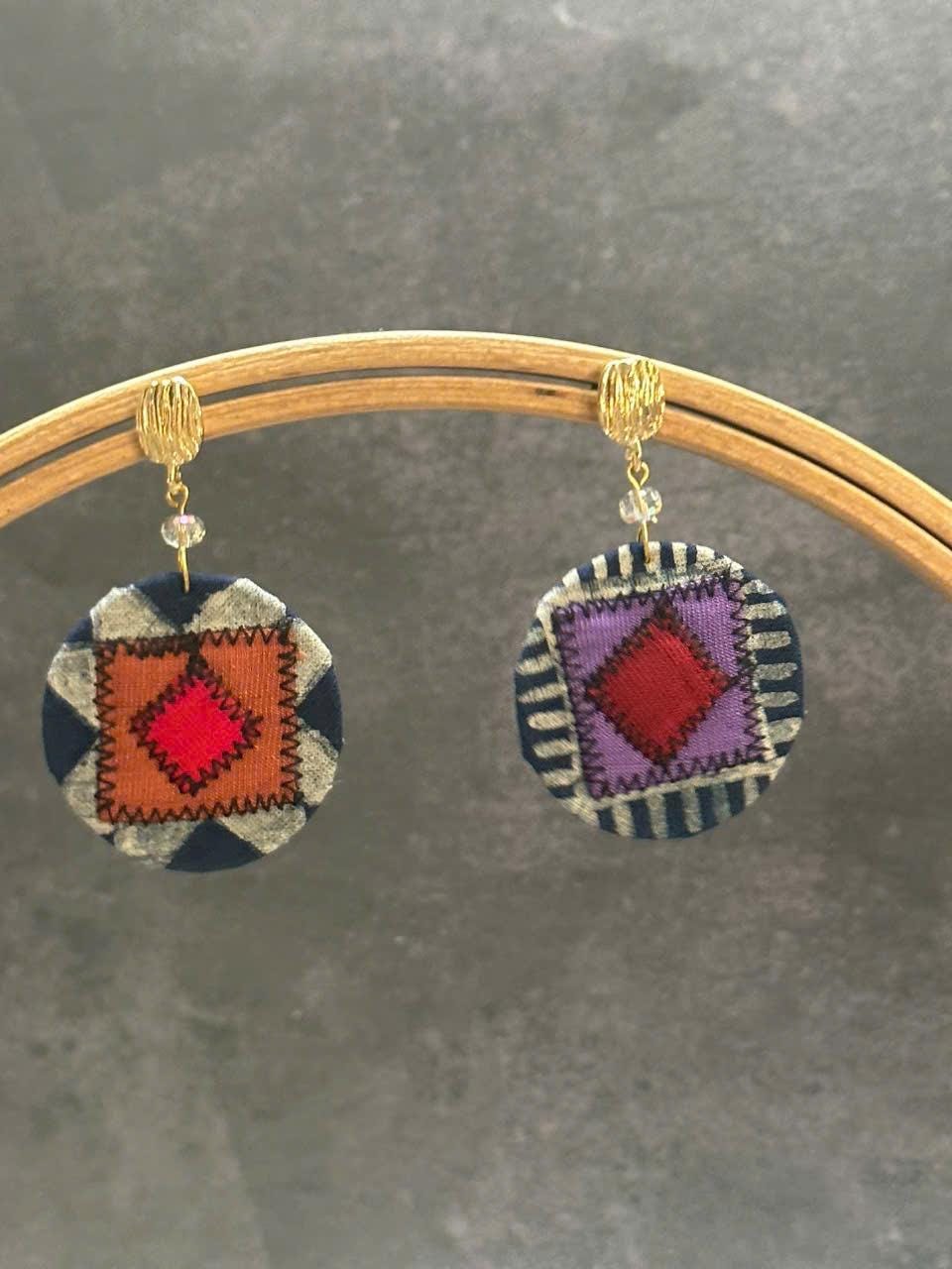 Hmong Hill Tribe Handmade Earrings | Personalizable Ethnic Jewelry | Unique Handcrafted Dangles