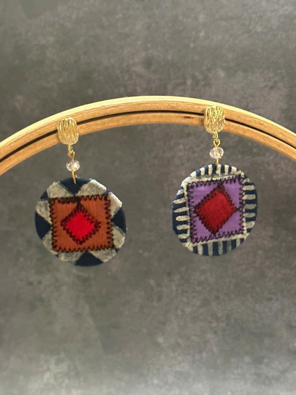 Hmong Hill Tribe Handmade Earrings | Personalizable Ethnic Jewelry | Unique Handcrafted Dangles