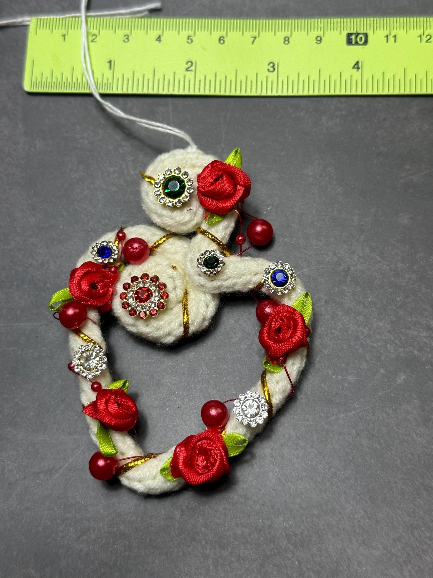 Handmade bling bling macramé Christmas Ornament | Home Decor