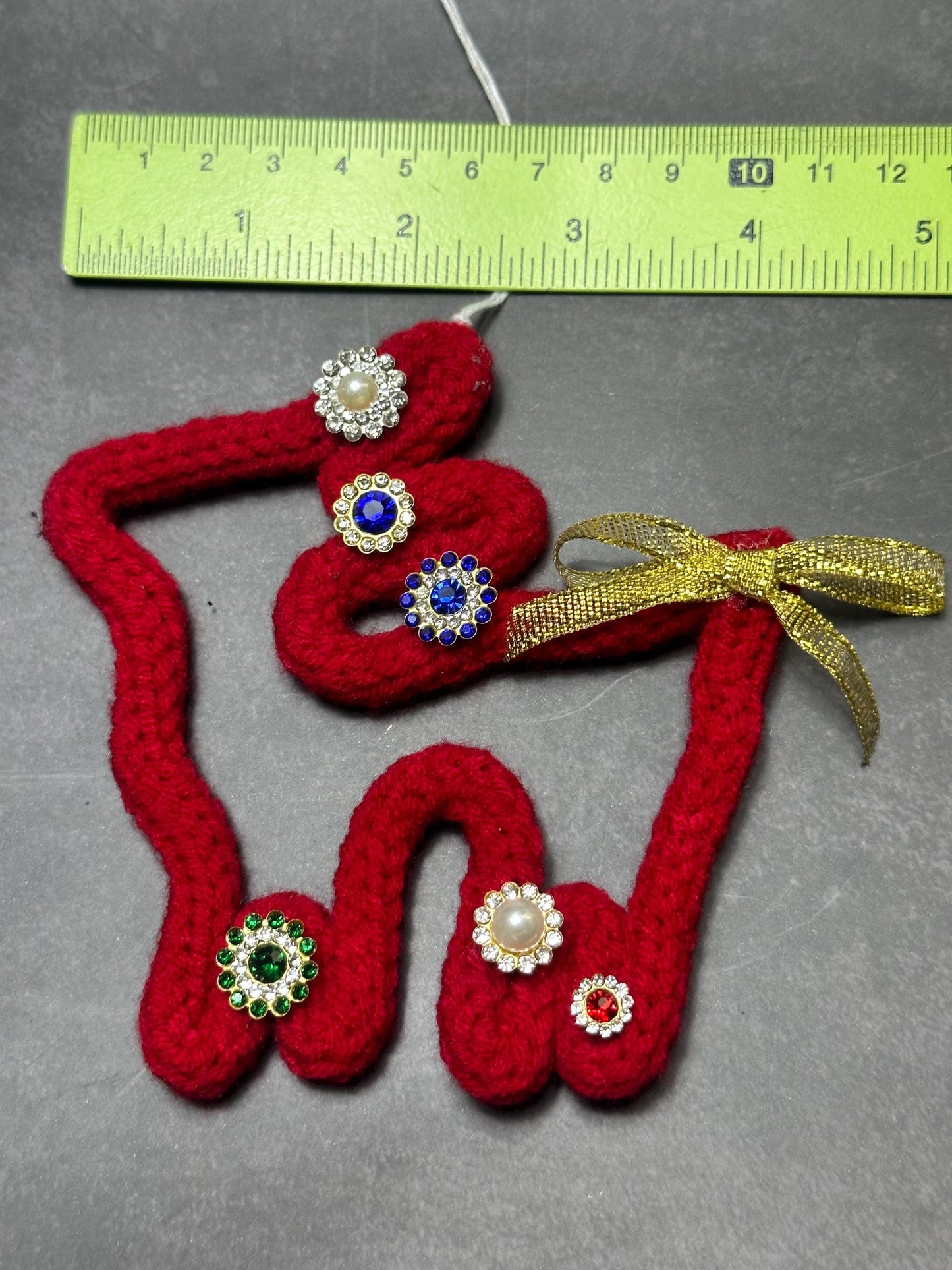 Handmade bling bling macramé Christmas Ornament | Home Decor