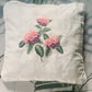 Peony Flower Embroidery Throw Pillow Covers| Custom embroidered Throw Pillow Covers| Personalized Embroidery| Embroidery Peony