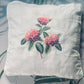 Peony Flower Embroidery Throw Pillow Covers| Custom embroidered Throw Pillow Covers| Personalized Embroidery| Embroidery Peony