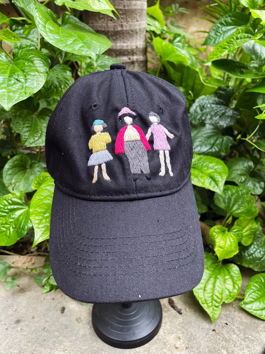 Sisterhood Inspired Embroidered Cap, Custom Embroidery Cap, E Personalized gifts, Black Cap, Bestfriend Gifts, Graduation Gifts