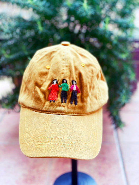 Yellow Sisterhood embroidery cap | Gift for her | Fashion embroidery hat | Custom embroidery cap